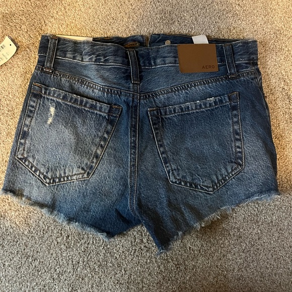 Aero vintage High rise ripped denim shorts size 0 - Picture 3 of 3